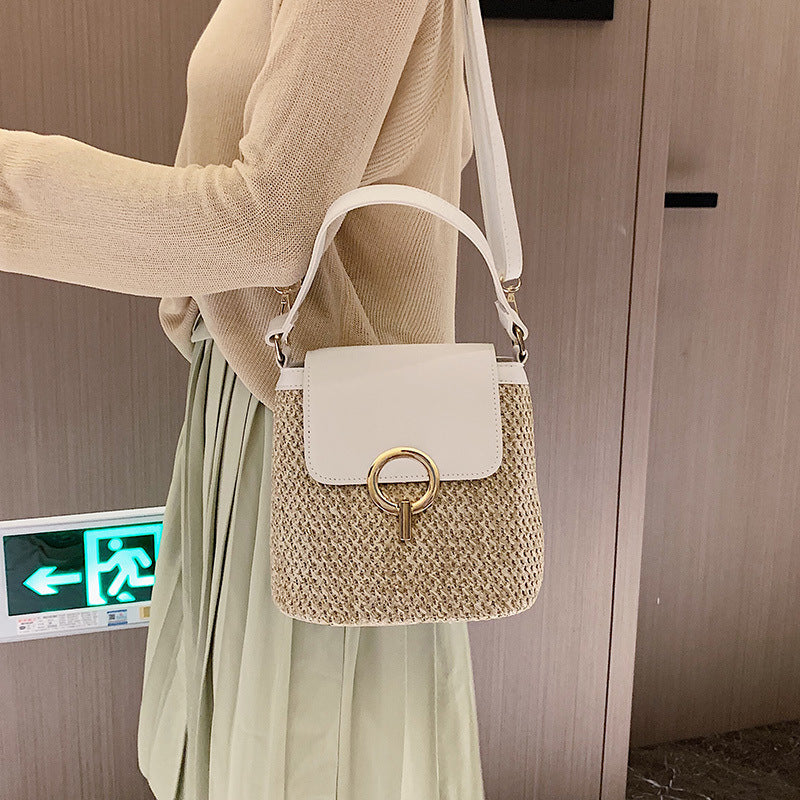 Straw Bag Women Fashion Hand-Knitted