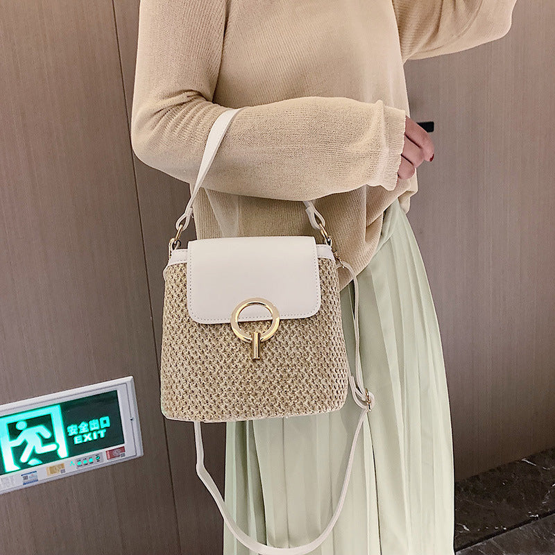 Straw Bag Women Fashion Hand-Knitted