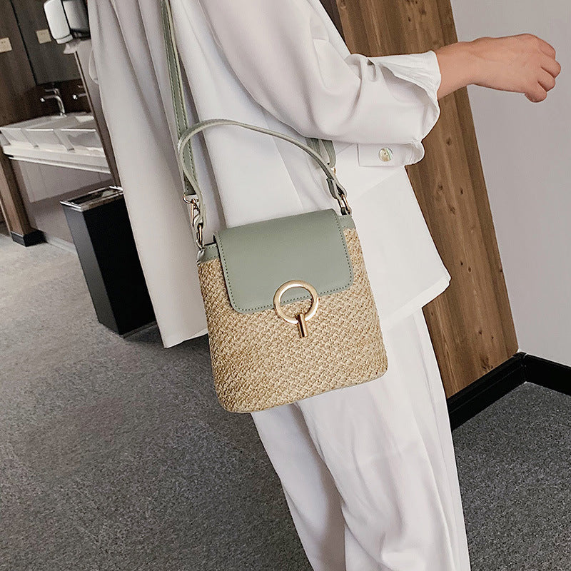 Straw Bag Women Fashion Hand-Knitted