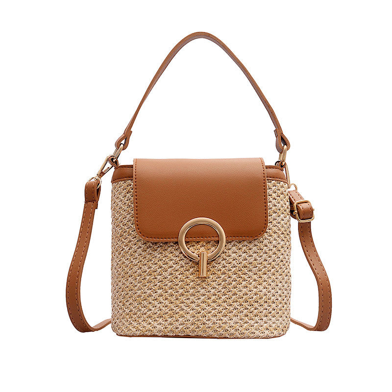 Straw Bag Women Fashion Hand-Knitted